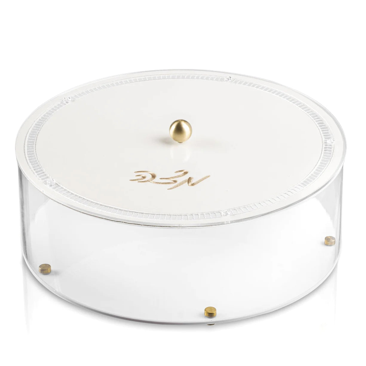 HEMSTITCH MATZAH BOX- GOLD