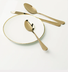 Narrow Gold Rim Bread and Butter Plate-Set of 4