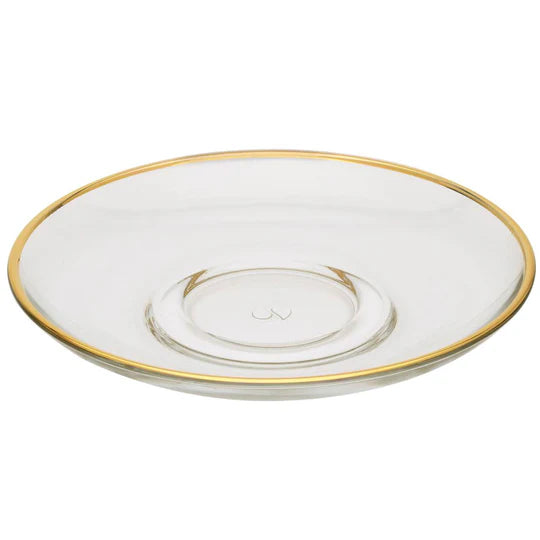 Set of 6 Glass Plates with Rim