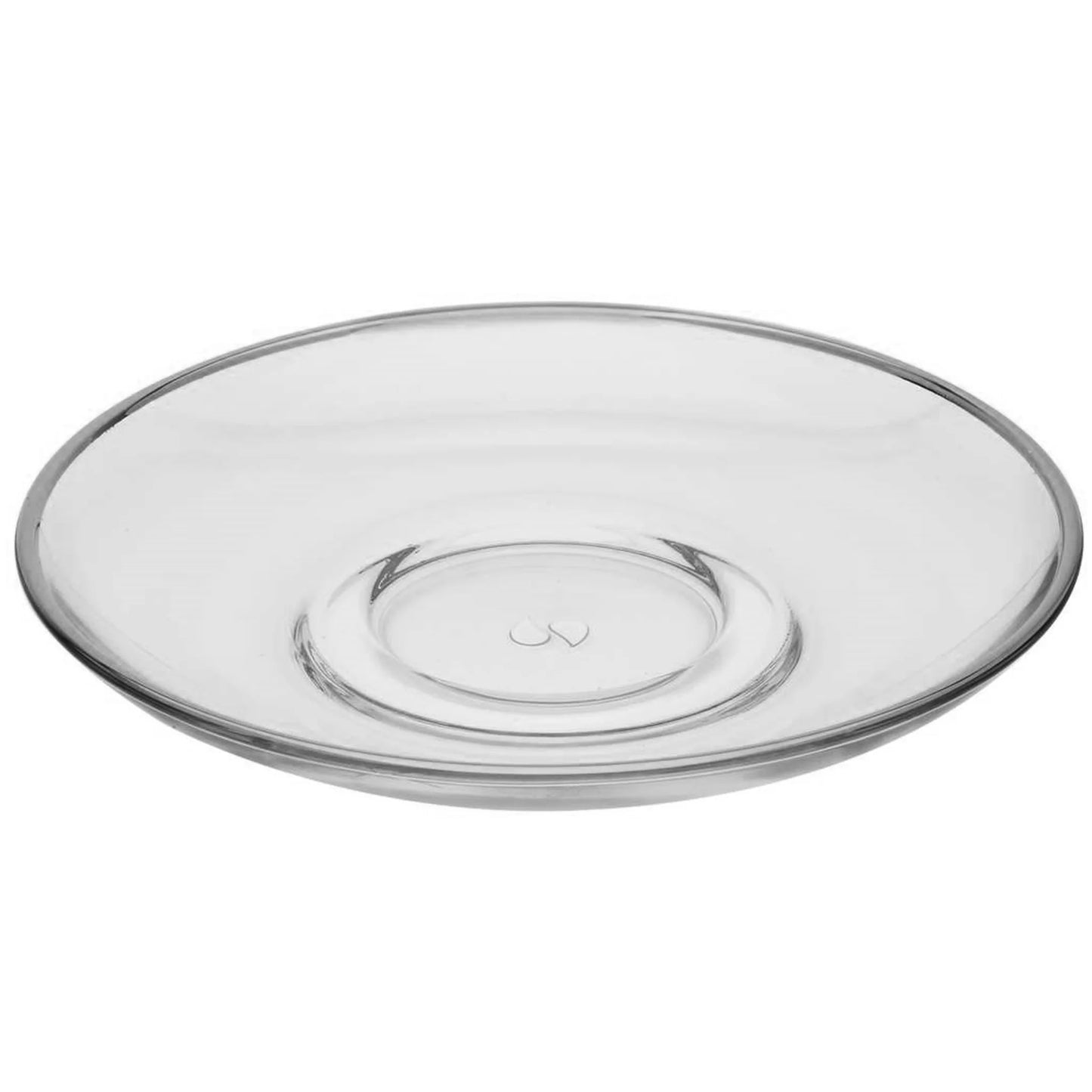 Set of 6 Glass Plates with Rim
