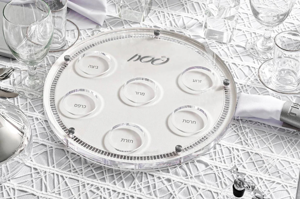 HEMSTITCH SEDER PLATE- SILVER